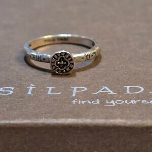 Silpada Sterling Silver Belle Fleur‎ Stack Circle Ring Sz 7 R2466